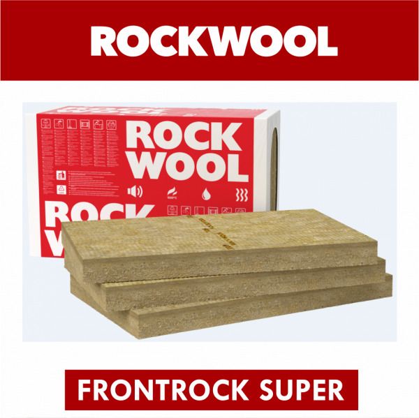  ROCKWOOL FRONTROCK SUPER 80 мм базальтовая вата для утепления фасада